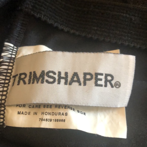 Trimshaper Double Strap Black One Piece Swimsuit - Picture 6 of 7